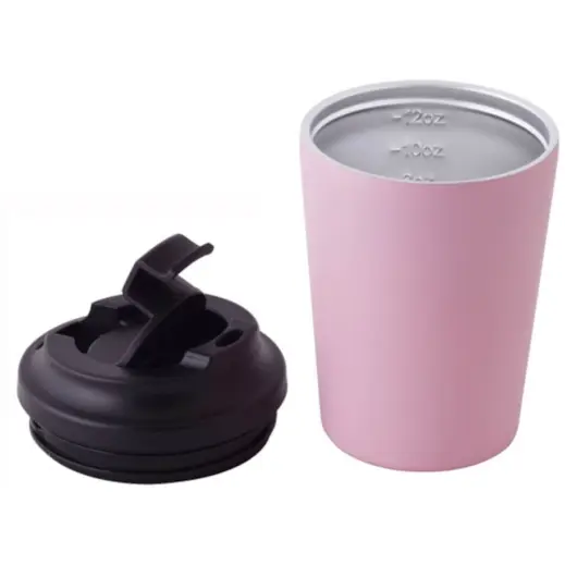 350ml Stealth Double Wall Pink Open